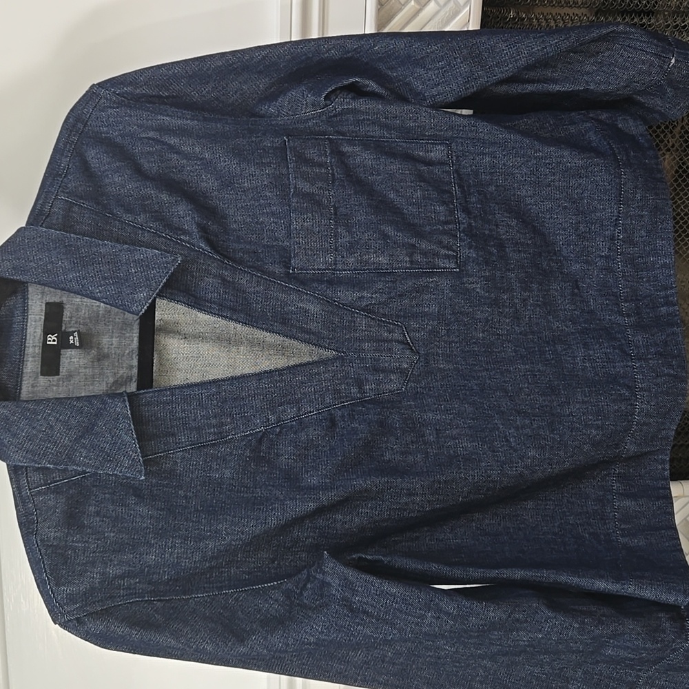 Banana Republic Deep Blue Denim V Neck Sailor Shirt Size XS